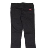 DICKIES Workwear Womens Trousers Black Slim Skinny W26 L27