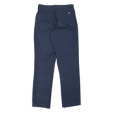 DICKIES Workwear Womens Trousers Blue Slim Tapered W28 L31