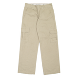 DICKIES Cargo Style Workwear Mens Trousers Beige Relaxed Straight W30 L30