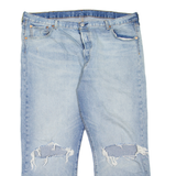 LEVI'S 501 Jeans Distressed Mens Blue Regular Straight Stone Wash W33 L25