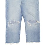 LEVI'S 501 Jeans Distressed Mens Blue Regular Straight Stone Wash W33 L25
