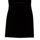 DANIELLE CASEY Womens Shift Dress Beige Velvet 90s Sleeveless Midi M