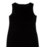 DANIELLE CASEY Womens Shift Dress Beige Velvet 90s Sleeveless Midi M