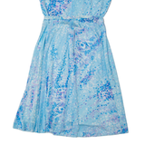 MARKWALD Womens A-Line Dress Blue Floral Sleeveless Midi L