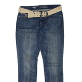 LEVI'S Demi Curve Belted Womens Jeans Blue Regular Skinny Stone Wash W29 L31