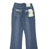 LANG LANG SILANG Womens Jeans Blue Regular Bootcut Stone Wash W24 L29