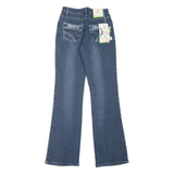 LANG LANG SILANG Womens Jeans Blue Regular Bootcut Stone Wash W24 L29