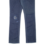 ASHIGARU Womens Jeans Blue Regular Straight W32 L33