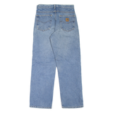 CARHARTT Fleece Lined Workwear Mens Jeans Blue Straight Stone Wash W28 L29