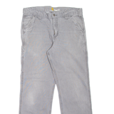 CARHARTT Workwear Mens Jeans Grey Relaxed Tapered W33 L30