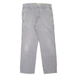 CARHARTT Workwear Mens Jeans Grey Relaxed Tapered W33 L30