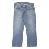 TRUE RELIGION Bobby Mens Jeans Blue Regular Straight Stone Wash W33 L28
