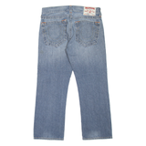 TRUE RELIGION Bobby Mens Jeans Blue Regular Straight Stone Wash W33 L28
