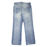 CARHARTT Workwear Mens Jeans Blue Relaxed Bootcut Stone Wash W33 L32