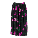 JOY TRIXI SCHOBER Womens A-Line Skirt Black Knee Length Floral S