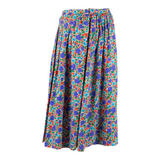 COUTURE LIELENA BERN Womens Pleated Skirt Blue Midi Floral S