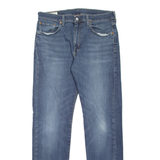 LEVI'S 502 Jeans BIG E Mens Blue Regular Tapered Stone Wash W32 L34