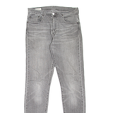 LEVI'S 512 BIG E Jeans Mens Grey Slim Tapered Stone Wash W30 L32