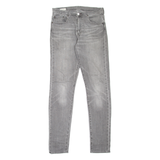 LEVI'S 512 BIG E Jeans Mens Grey Slim Tapered Stone Wash W30 L32