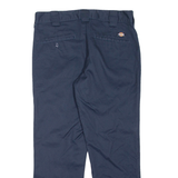 DICKIES Womens Trousers Blue Slim Straight W32 L27