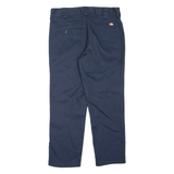 DICKIES Womens Trousers Blue Slim Straight W32 L27