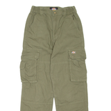DICKIES Cargo Mens Trousers Green Regular Straight W26 L29