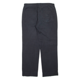 Mens Trousers Black Regular Straight W36 L32