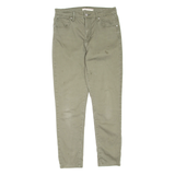 LEVI'S Womens Trousers Green Regular Skinny W29 L27