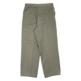 Mens Trousers Green Regular Straight W32 L28