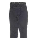 LEVI'S Womens Jeans Black Regular Straight W26 L27