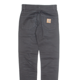 CARHARTT Mens Jeans Black Regular Straight W26 L31