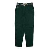 HIGHLANDS Womens Trousers Green Relaxed Tapered W30 L30