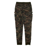 H&M Camo Cargo Jogger Style Mens Trousers Green Regular Tapered W28 L31