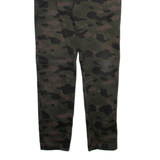 H&M Camo Mens Trousers Green Regular Tapered W30 L29