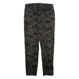 H&M Camo Mens Trousers Green Regular Tapered W30 L29