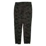 H&M Camo Mens Trousers Green Regular Tapered W30 L29
