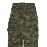 FB SISTER Camo Cargo Womens Trousers Green Relaxed Tapered W28 L26
