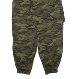 FB SISTER Camo Cargo Womens Trousers Green Relaxed Tapered W28 L26