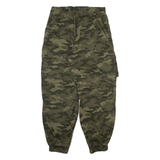 FB SISTER Camo Cargo Womens Trousers Green Relaxed Tapered W28 L26
