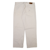 TOMMY HILFIGER Mens Trousers Cream Regular Straight W36 L30