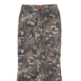 EXPLORER Camo Cargo Mens Trousers Grey Regular Straight W28 L31