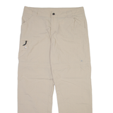 COLUMBIA Detachable Legs Womens Trousers Beige Relaxed Straight Nylon W34 L32