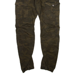 FSBN Camo Cargo Mens Trousers Green Regular Tapered W30 L31