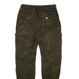 FSBN Camo Cargo Mens Trousers Green Regular Tapered W30 L31