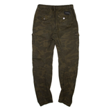 FSBN Camo Cargo Mens Trousers Green Regular Tapered W30 L31