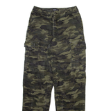 BAC Camo Cargo Mens Trousers Green Regular Tapered W26 L30