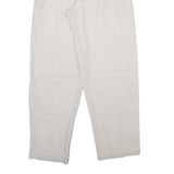 GARRY Womens Trousers Beige Relaxed Tapered Linen W28 L29