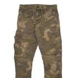 URBAN CLASSICS Camo Cargo Mens Trousers Green Regular Tapered W28 L29