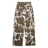 BERSHKA Cargo Womens Trousers Brown Regular Straight W26 L32