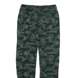 Camo Jogger Style Mens Trousers Green Regular Tapered W26 L26